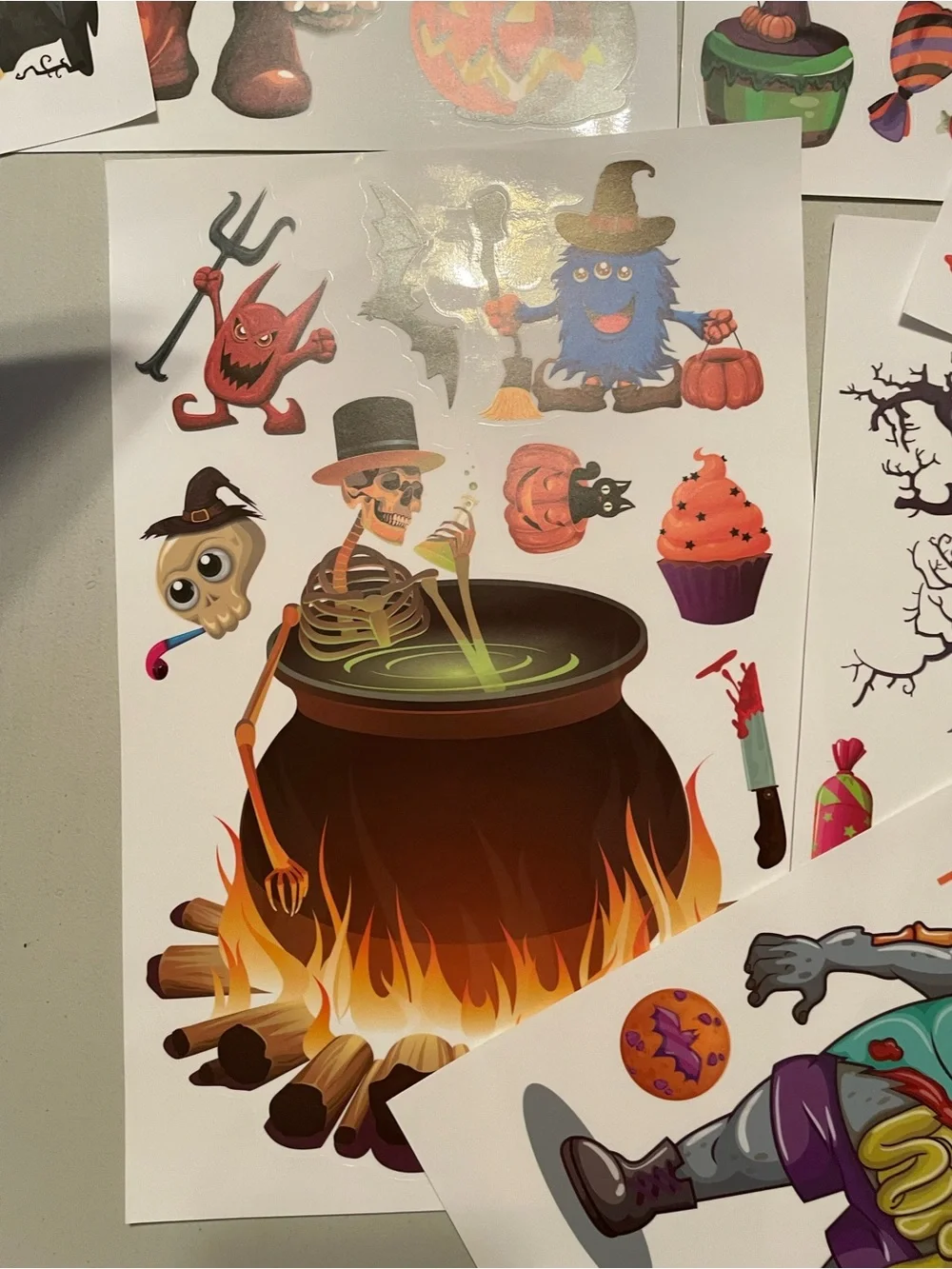 Halloween Horror Window Cling Stickers Holiday Decor 9 sheets New